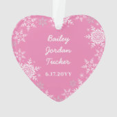 Nouveaux parents Premiers flocons de neige de Noël (dos)