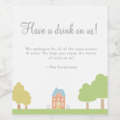 Nouveaux voisins | désolé pour le étiquette de vin (Étiquettes simples)