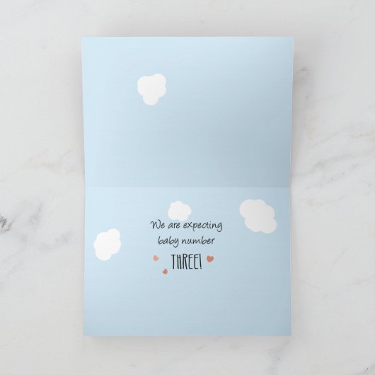 Nouvel accouchement Faire-part attendu, 3e tabulat (Intérieur)