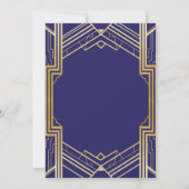 Nouvel An 1920 Eve Invitation Gatsby Party Gold (Dos)