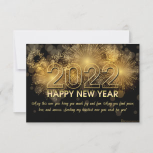 Nouvel An 2022 Cartes de voeux Fireworks