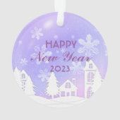 Nouvel An 2023 Purple Maison Blanche Neige Joyeux (dos)