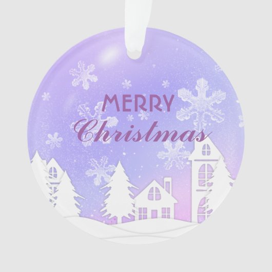 Nouvel An 2023 Purple Maison Blanche Neige Joyeux  (devant)