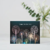 Nouvel An 2024 Fireworks Carte postale Fête (Debout devant)