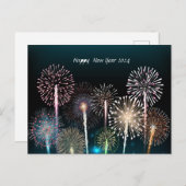Nouvel An 2024 Fireworks Carte postale Fête (Devant / Derrière)