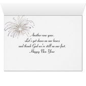 Nouvel an 2026 Feu d'artifice et horloge de lune (Intérieur Horizontal (Bas))