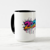 Nouvel an 2026 Mug Célébrer l'année prochaine cade (Devant gauche)