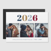 Nouvel An | 3 Carte magnétique photo (Devant / Derrière)