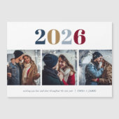 Nouvel An | 3 Carte magnétique photo (Devant)