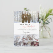 Nouvel An Aventures vacances Faire-part de déménag (Debout devant)