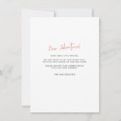 Nouvel An Aventures vacances Faire-part de déménag (Dos)