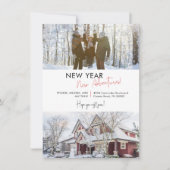 Nouvel An Aventures vacances Faire-part de déménag (Devant)