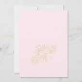 Nouvel an Baby shower fille rose Invitation (Dos)