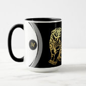Nouvel An chinois du Tigre Monogram Mug (Gauche)