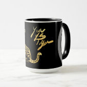 Nouvel An chinois du Tigre Monogram Mug (Devant droit)