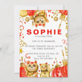 Nouvel An chinois | Invitation à une fête d'annive (Devant)