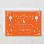 Nouvel An Chinois Origami Rabbit, Invitation orang (Devant)