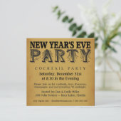 Nouvel An Cocktail Party Invitations Vintages (Debout devant)