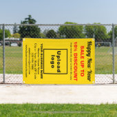 Nouvel an commercial Vente sur bannière jaune (Insitu)