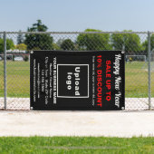 Nouvel an commercial Vente sur bannière noire (Insitu)