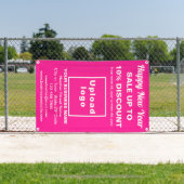 Nouvel an commercial Vente sur bannière rose (Insitu)