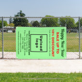 Nouvel an commercial Vente sur bannière verte légè (Insitu)