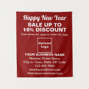 Nouvel an commercial Vente sur Tapisserie rouge