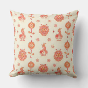 Nouvel an Coussin à motif simple B
