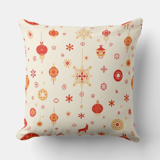 Nouvel an Coussin simple à motif C (Recto)