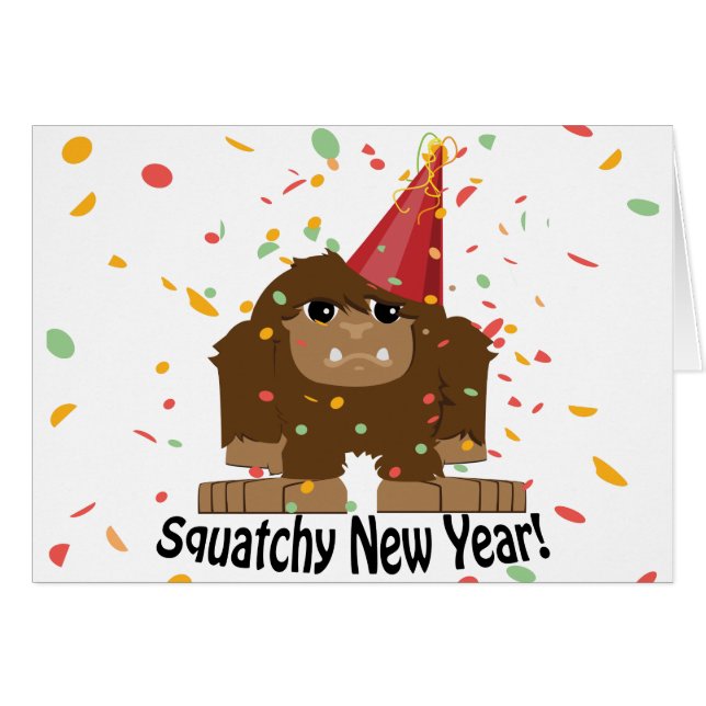 Nouvel an de squatchy (Devant Horizontal)