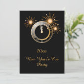 Nouvel An Eve Party Horloge Invitation (Debout devant)