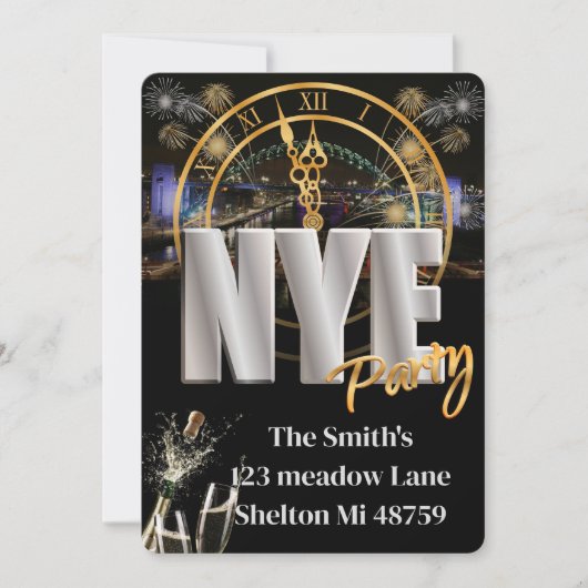 Nouvel An Eve Party Invitation (Devant)