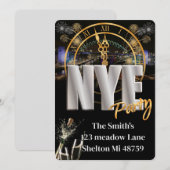 Nouvel An Eve Party Invitation (Devant / Derrière)
