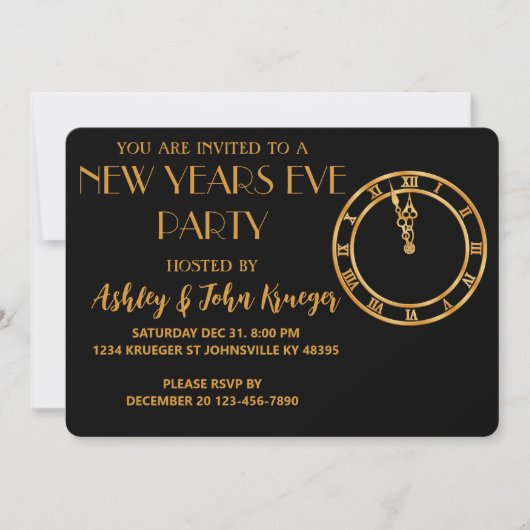 Nouvel An Eve Party Invitation (Devant)