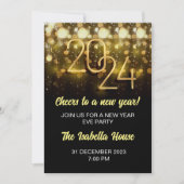 Nouvel An Eve Party Invitation l Nouvel An 2024 (Devant)