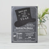 Nouvel An Eve Top Hat Chalk Invitation (Debout devant)