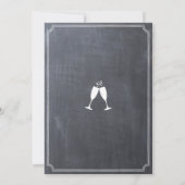 Nouvel An Eve Top Hat Chalk Invitation (Dos)