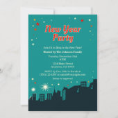 Nouvel An Fête Mi-Siècle Style Moderne Invitation (Devant)