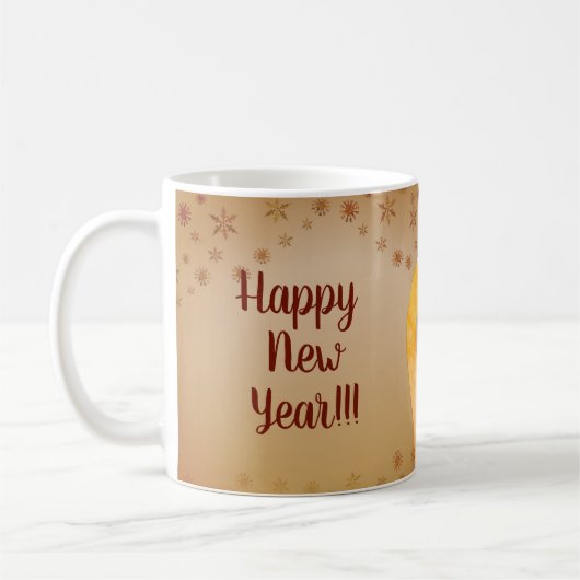 Nouvel An, Flamant rose Oiseaux Mug (Gauche)