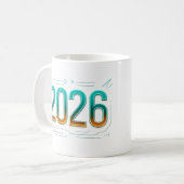 Nouvel An futuriste 2026 Mug - Célébration stylish (Devant gauche)