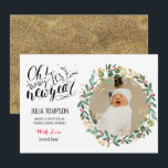 Nouvel An Gold Floral Green Baby Faire-part de nai<br><div class="desc">“Oh! Baby It's Nouvel An" carte de faire-part de naissance photo bébé avec une photo bébé nouveau-né dans le cadre doré et aquarelle de couronne fleurie. Ce modèle sera un carte photo faire-part de naissance parfait pour le nouveau-né du Nouvel An. Souhaitez-vous à tous des Vacances Joyeuses et un Nouvel...</div>