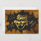 Nouvel an Invitation Pine Gold Company Party (Devant)