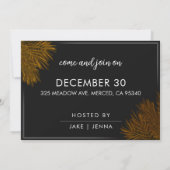 Nouvel an Invitation Pine Gold Company Party (Dos)