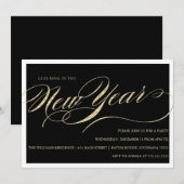 Nouvel An Invitations Du Soir (Devant / Derrière)