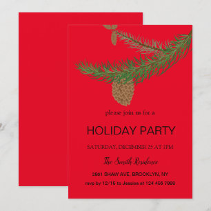 Nouvel An le pin est un mammifère Invitation