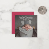 Nouvel An Love Faire-part de naissance photo (Devant/Arrière en situation)