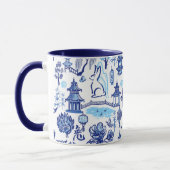 Nouvel an lunaire Chinoiserie Blue Mug (Gauche)
