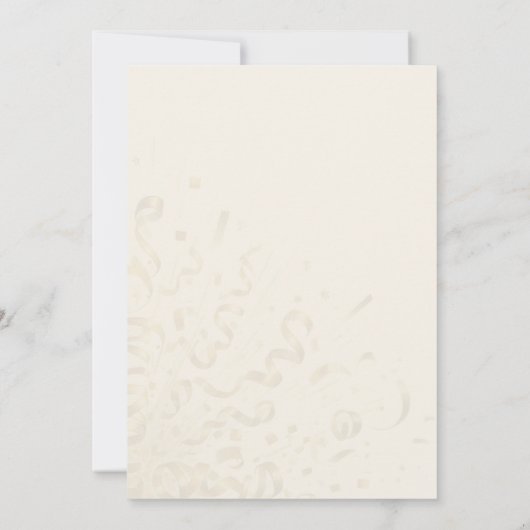 Nouvel An Noir et Or Faire-part de mariage (Dos)