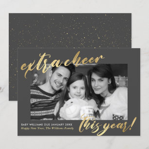 Nouvel an Nouveau bébé photo Faire-part de grosses