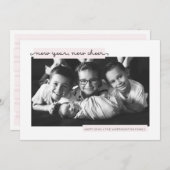 Nouvel an Nouveau Cheer faire-part de naissance fi (Devant / Derrière)